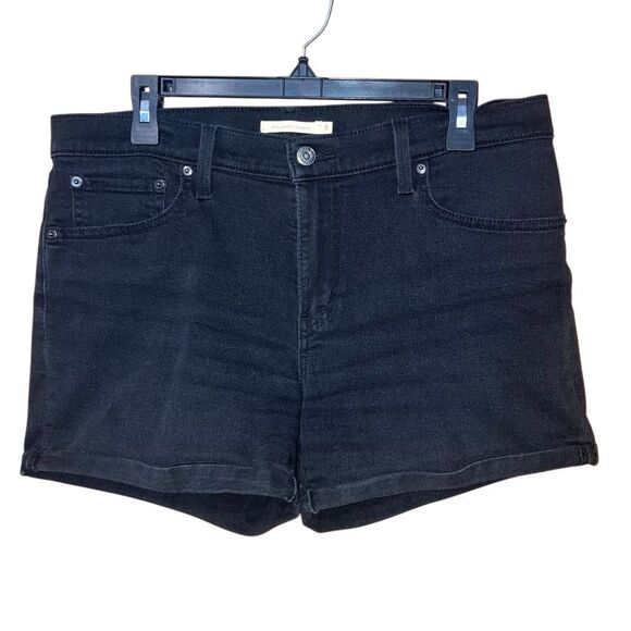 Levi's Pants - Levi’s mid length shorts cuffed high rise black Sz 31 #753